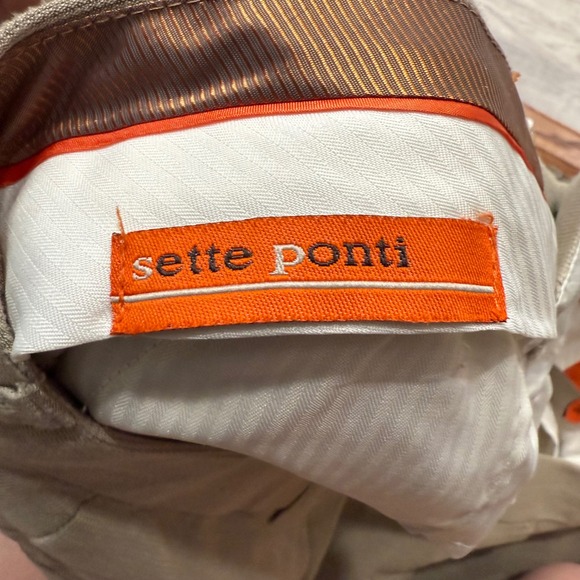 Sette Ponti Mens Dress‎ Shorts Beige Pleated Front Pockets - Picture 4 of 6